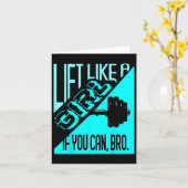 Lift Like A Girl If You Can Bro - Bodybuilding Wei カード (黄色い花)