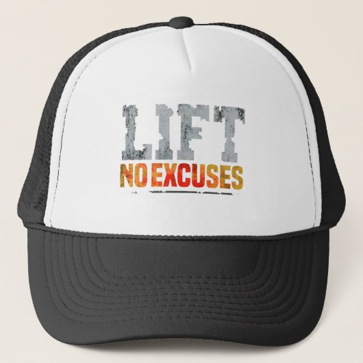LIFT NO EXCUSES トレーニング キャップ (正面)