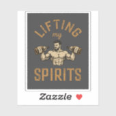 Lifting My Spirits -Bodybuilding Gym Humor- Funny シール (シート)