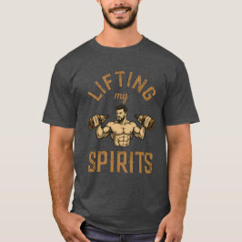 Lifting My Spirits -Bodybuilding Gym Humor- Funny Tシャツ
