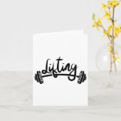 Lifting Workout Lift Gym Weightlifting  カード (黄色い花)