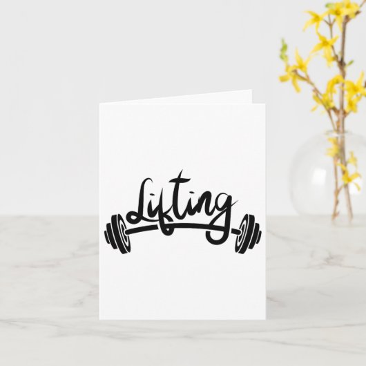 Lifting Workout Lift Gym Weightlifting カード (黄色い花)