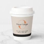 Ligh Tanのロゴ+ブラック・文字・カンパニー・ビジネス・パップ 紙コップ (裏面)