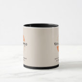 Ligh Tanのロゴ+ブラック・文字・カンパニー・ビジネス・マグ マグカップ (中央)