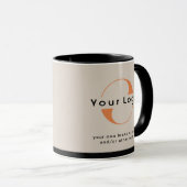 Ligh Tanのロゴ+ブラック・文字・カンパニー・ビジネス・マグ マグカップ (正面右)