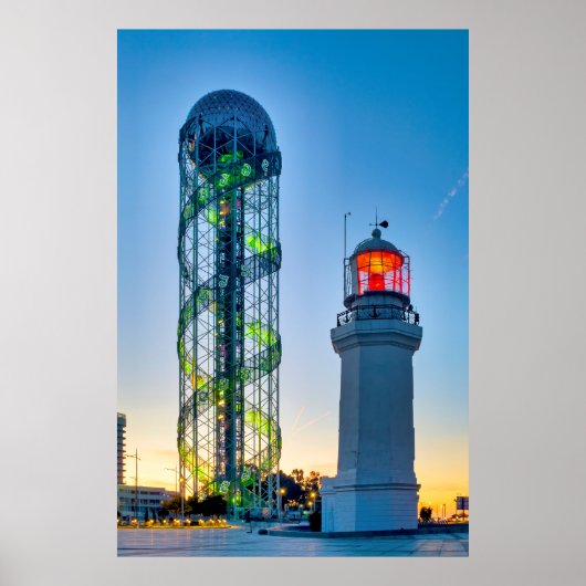 Lighhouse and Alphabetic Tower ポスター (正面)