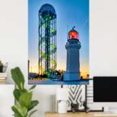 Lighhouse and Alphabetic Tower ポスター (ホームオフィス)