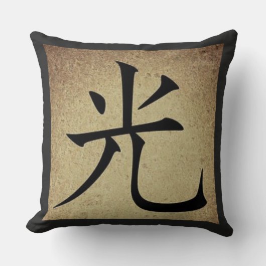 LIGHT 中国の Symbolアジアテーマスクエア クッション (正面)