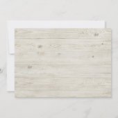 Light 素朴 Wood Antler Photo Save the Date 招待状 (裏面)