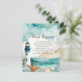 Light 航海の House Baby Shower Book Request エンクロージャーカード (スタンド正面)