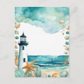 Light 航海の House Baby Shower Book Request エンクロージャーカード (裏面)