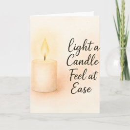 Light a Candle Feel at Ease Folded Greeting Card カード