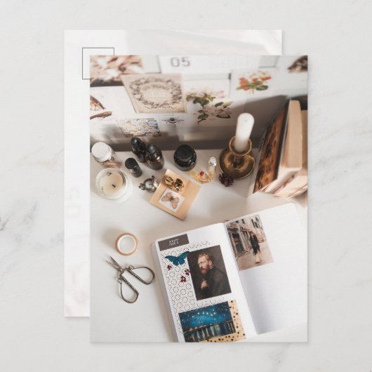 Light Academia Art Journaling Aesthetic ポストカード (正面/裏面)