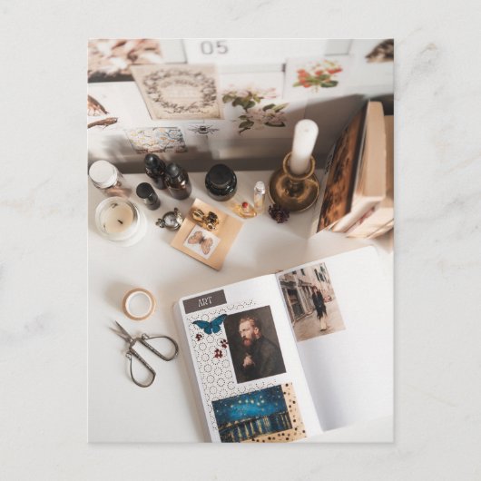 Light Academia Art Journaling Aesthetic ポストカード (正面)