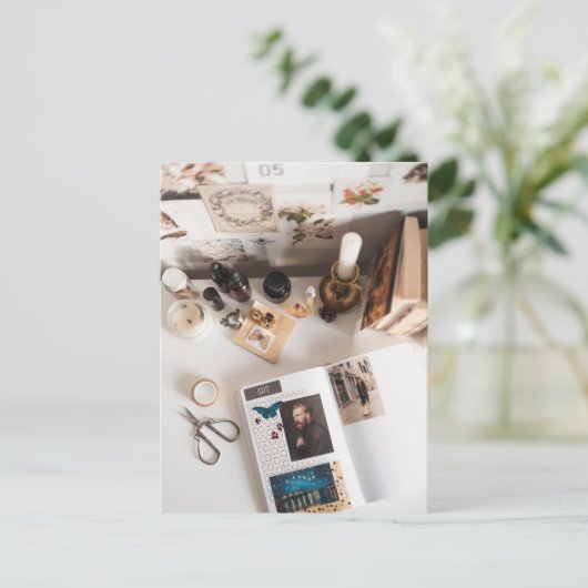 Light Academia Art Journaling Aesthetic ポストカード (スタンド正面)