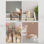 Light Academia Cozy Book Collage Scrapbook Paper (正面)