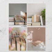 Light Academia Cozy Book Collage Scrapbook Paper (正面/裏面)