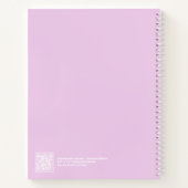 Light Amethyst Purple Modern Big "NOTEBOOK" ノートブック (裏面)