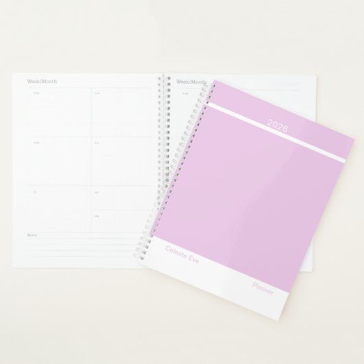 Light Amethyst Purple Modern Layout Large プランナー手帳 (ディスプレー)