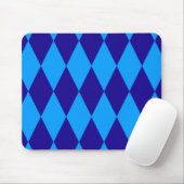 Light and Dark Blue Harlequin Diamonds Checkers  マウスパッド (マウス)