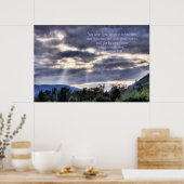 Light and Dark HDRプリント(Verse付き/聖なる書物、 経典) ポスター (キッチン)