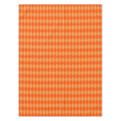 Light and Dark Orange Harlequin Diamonds Checkers  テーブルクロス (正面)