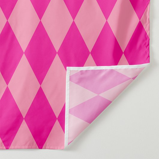 Light and Dark Pink Harlequin Diamonds Checkers  ファブリック