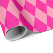 Light and Dark Pink Harlequin Diamonds Checkers  ラッピングペーパー (ロールコーナー)