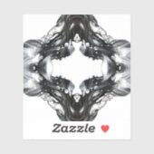 Light and Darkness Abstract Black White Fluid Art シール (シート)