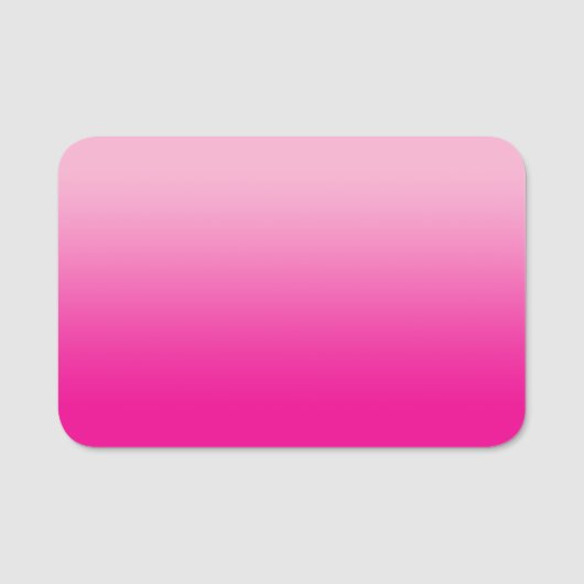 Light and Hot Pink Ombre Blank 名札 (正面)
