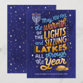 Light and Latkes ハヌカの非写真カード シーズンカード (正面/裏面)