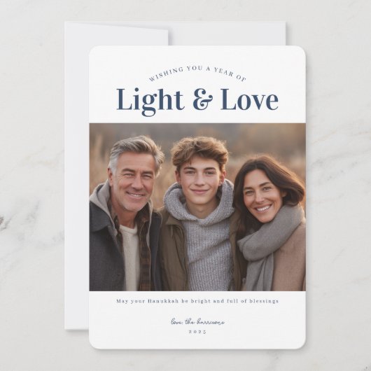 Light and Love ハヌカの写真 シーズンカード (正面)