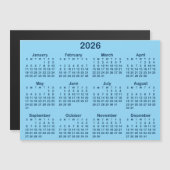 Light and Navy Blue 2026磁気カレンダー (正面/裏面)