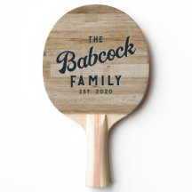 Light Ash Wood Retro Family Name & Year