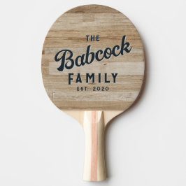 Light Ash Wood Retro Family Name & Year 卓球ラケット