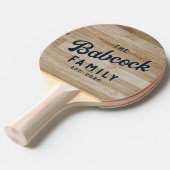 Light Ash Wood Retro Family Name & Year 卓球ラケット (正面アングル)