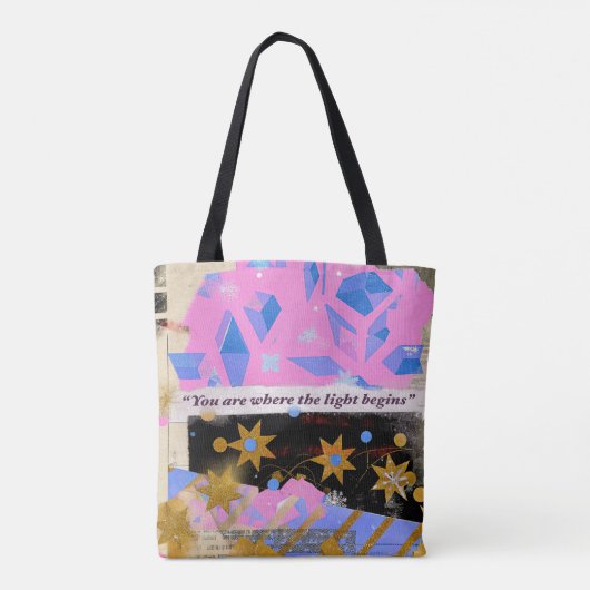 Light Begins – Modern Art Tote トートバッグ (裏面)
