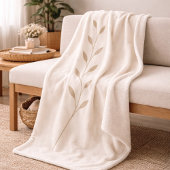 Light Beige Botanica Sherpa Blanket シェルパブランケット