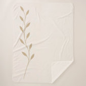 Light Beige Botanica Sherpa Blanket シェルパブランケット (正面)