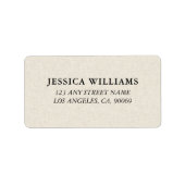 Light Beige Linen Texture Image ラベル (正面)