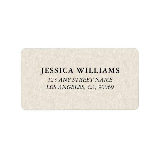 Light Beige Linen Texture Image ラベル (正面)