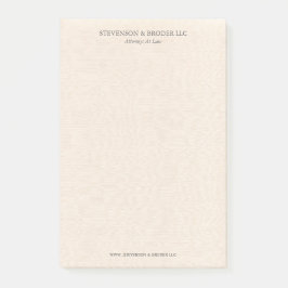 Light Beige Linen Texture Personalized ポストイット