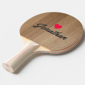Light Birch Wood Vintage Heart Signature 卓球ラケット (正面アングル)