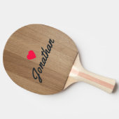 Light Birch Wood Vintage Heart Signature 卓球ラケット (横)