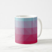 Light BLUE abstract mosaic pattern. Colorful abstr コーヒーマグカップ (正面右)