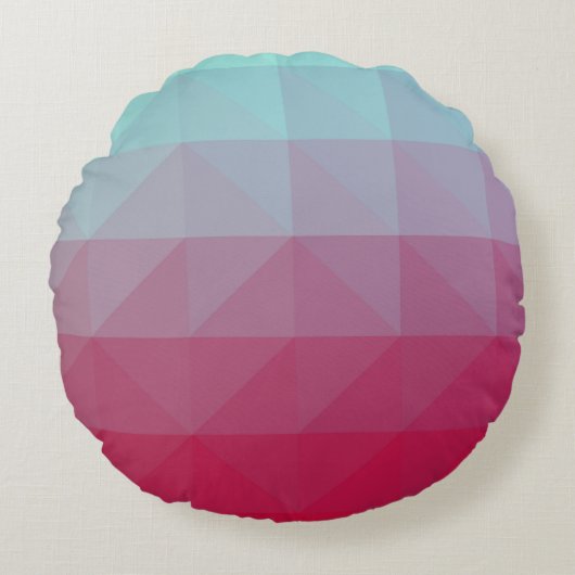Light BLUE abstract mosaic pattern. Colorful abstr ラウンドクッション (正面)