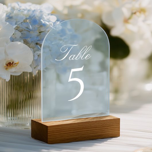Light Blue Acrylic Wedding Table Number アクリル招待状