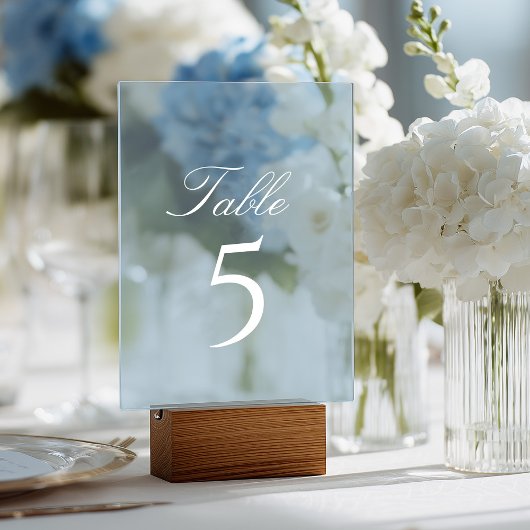 Light Blue Acrylic Wedding Table Number アクリル招待状