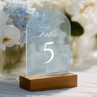 Light Blue Acrylic Wedding Table Number アクリル招待状