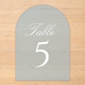Light Blue Acrylic Wedding Table Number アクリル招待状 (正面)
